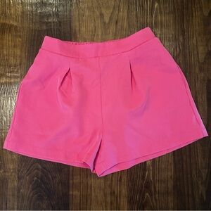 Mittoshop Boutique NWT Hot Pink Becky Pull On Shorts Pleats Pockets Size Medium